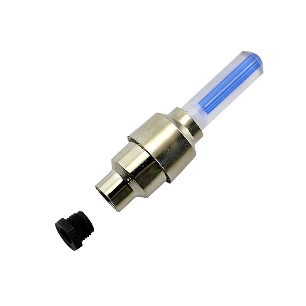 2Pcs Kleurrijke Flash LED Verlichting Fiets Auto Wiel Tire Stem Cap Veiligheid Licht: blue
