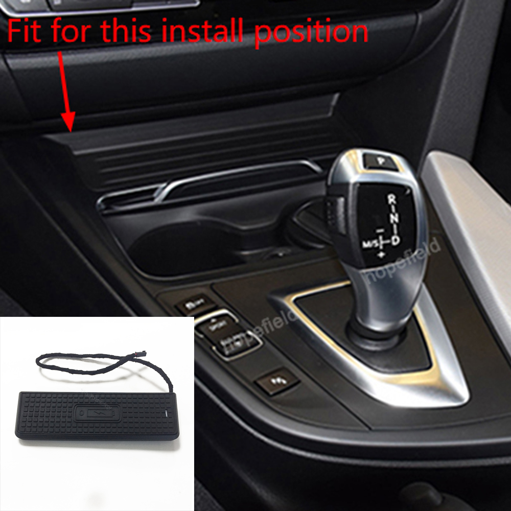 Soporte de teléfono cargador inalámbrico para bmw serie 3 4 f31 f30 f32 f33 f34 f36 f33 f35 m4 f82 panel de carga accesorios de carga rápida: Blanco