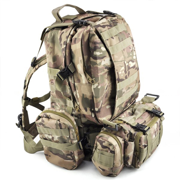 50L Molle assaut militaire sacs à dos sac à dos sac photo grand WholeTide: g