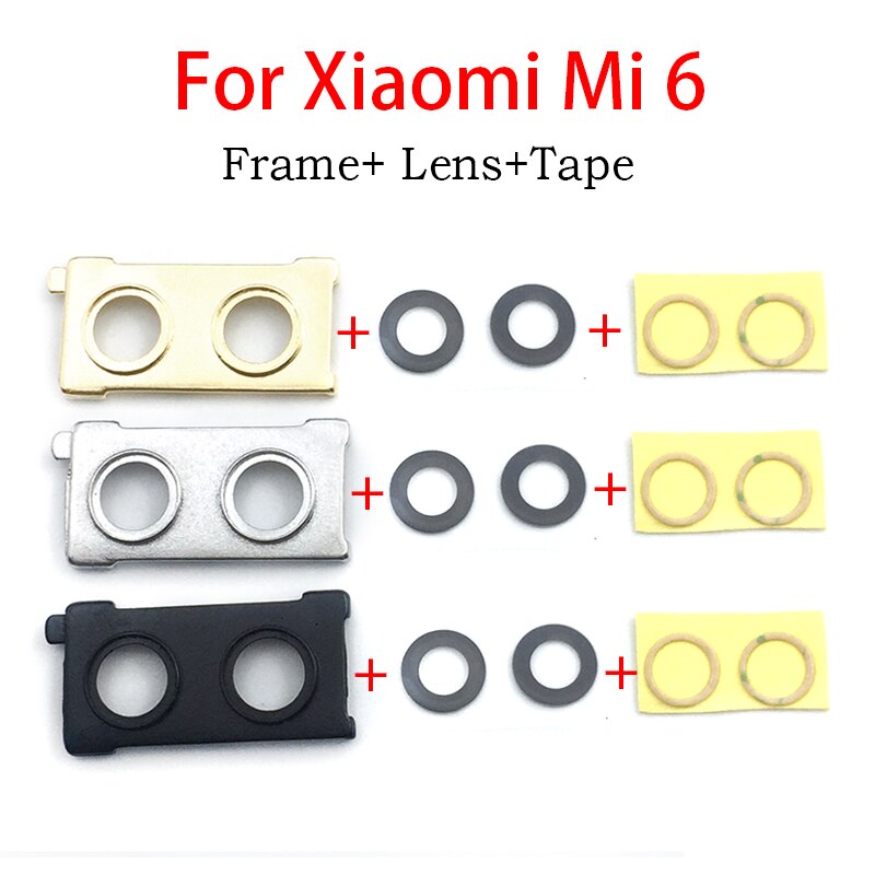 Tylna szyba aparatu dla Xiaomi Mi 6 Mi6 M6 Mi 8 Mi8 Mi 9 Mi9 Lite SE tylna kamera szklany obiektyw z ramką dla Redmi Note 8 Pro