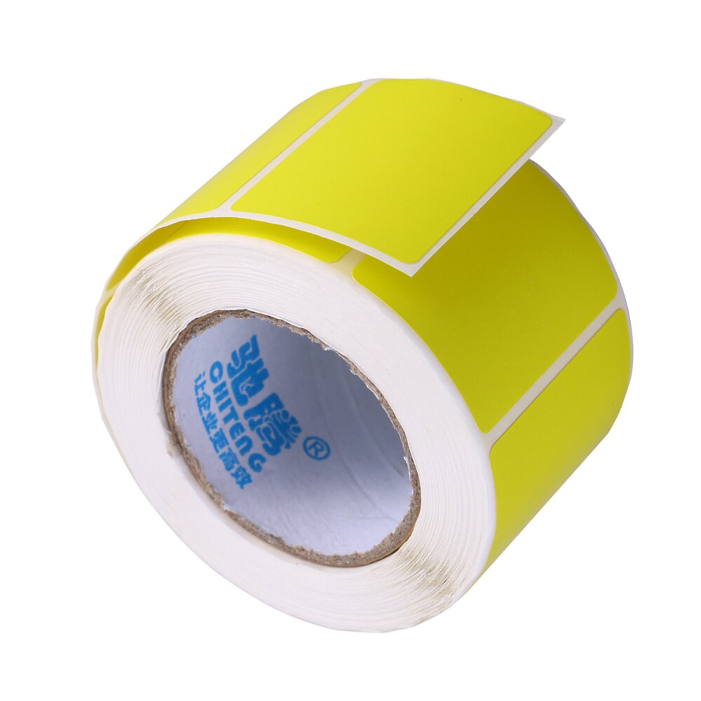 Blank Thermal Transfer Labels Printer Paper Adhesive Stickers (Blue): Yellow