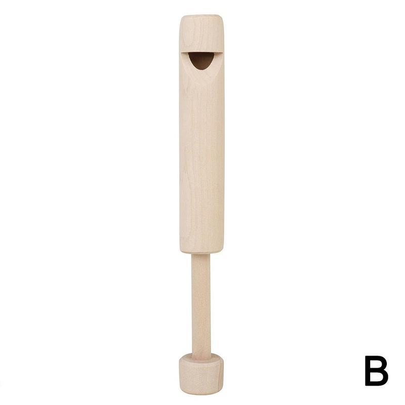 Traditionele Bruin Handgemaakte Houten Bamboe Fluit Houten Pull Fluitje Diacritic Houten Fluit: B