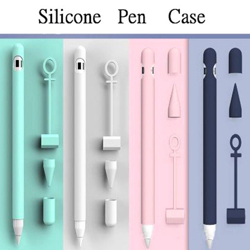 Soft Silicone Compatible For Apple Pencil Case Compatible For IPad Tablet Touch Pen Stylus Protective Sleeve Cover