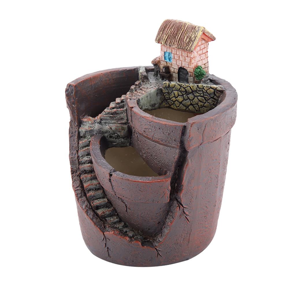 Pot de fleurs en forme de Cactus | En résine, en forme de château, Pot de fleurs Succulent, pour décor de maison