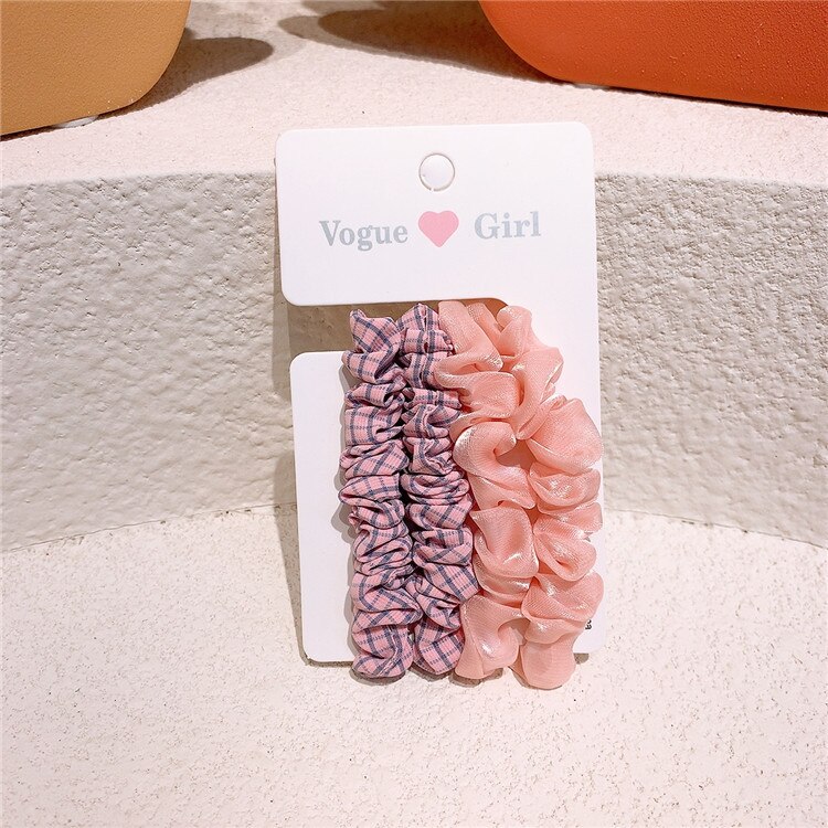 Elástico plisado bandas para el cabello para las niñas accesorios para el pelo Pelo anillo de cuerda de cabeza de pelo de niños herramientas de peinado el pelo con tocado: 01