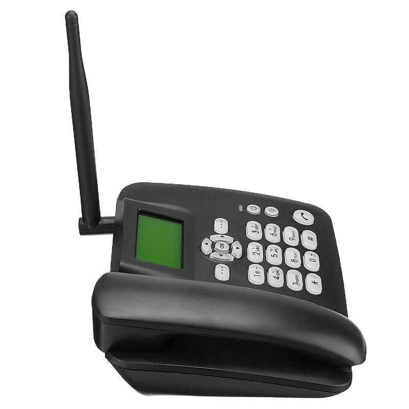 Zwarte Vaste Desktop Draadloze Draadloze Telefoon 4G Gsm Desk Phone Sim-kaart Sms Functie Desktop Telefoon Machine