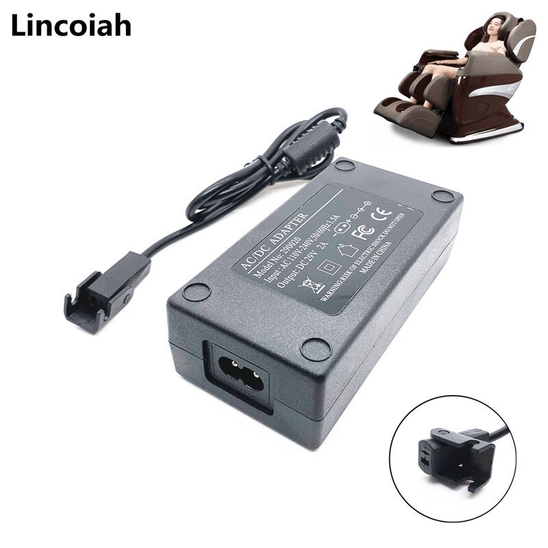 29V 2A AC/DC 2PIN électrique inclinable canapé chaise adaptateur transformateur alimentation comme OKIN adaptateur chargeur