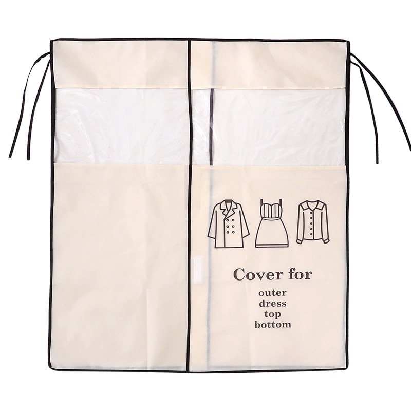 Non-woven Coat Dust Cover Clothing Dust Cover Household Cover Cloth Transparent Clothes Set Hanging Bag Waterproof