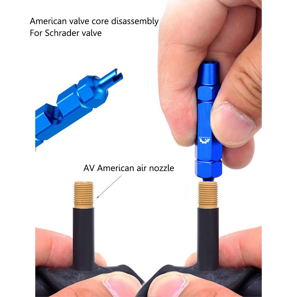 1 Pack MTB Road Bike Schrader Presta Valve Removal Wrench Multifunctional Tire Nozzle Installation Wrench Valve Core Tool