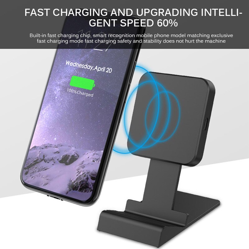 15w draadloze opladers, staande snellader, opvouwbare multifunctionele draadloze oplader voor iphone en samsung