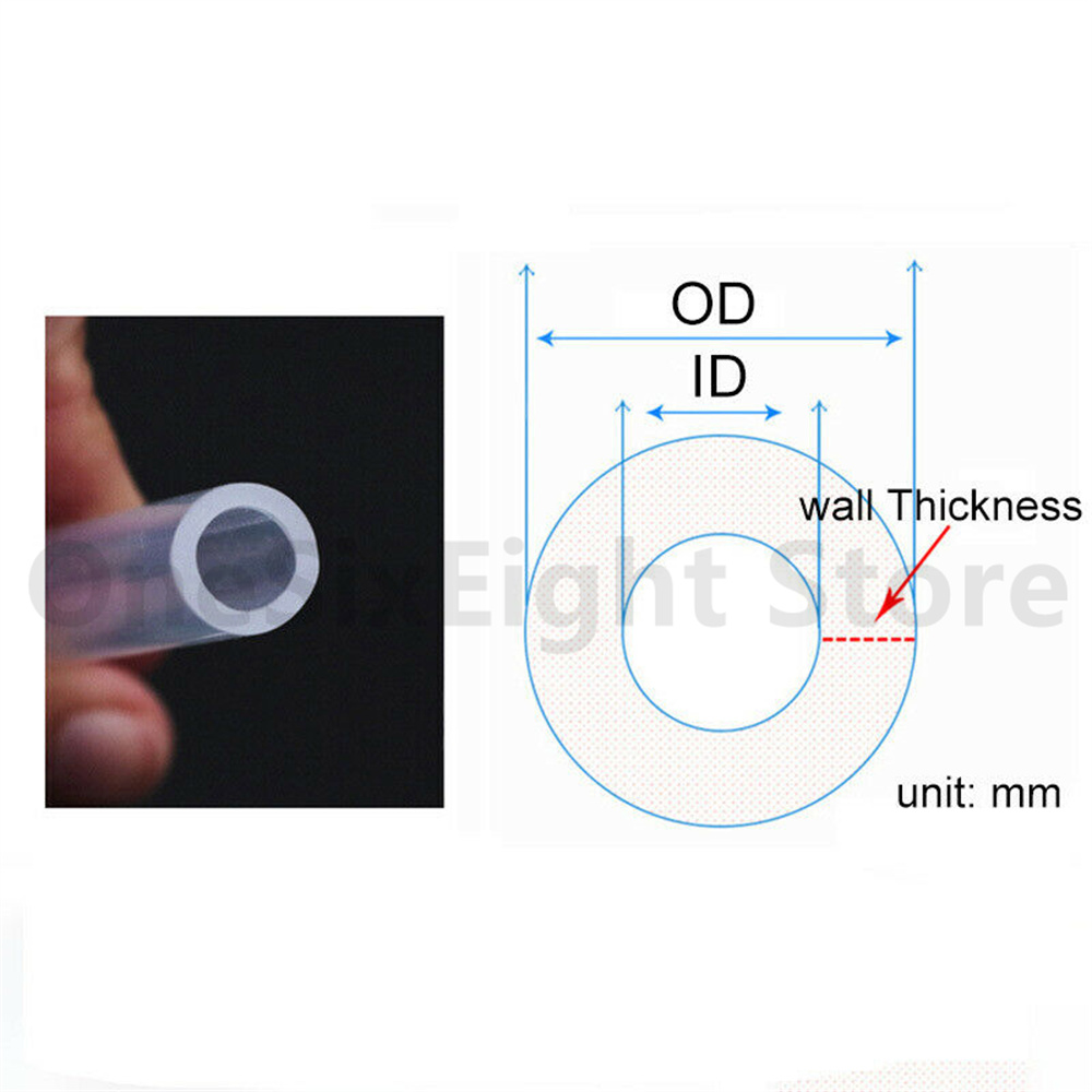 Tube en Silicone de Alimentaire, Haute Température, Transparent, Souple, Flexible, ID 0,5mm/1mm