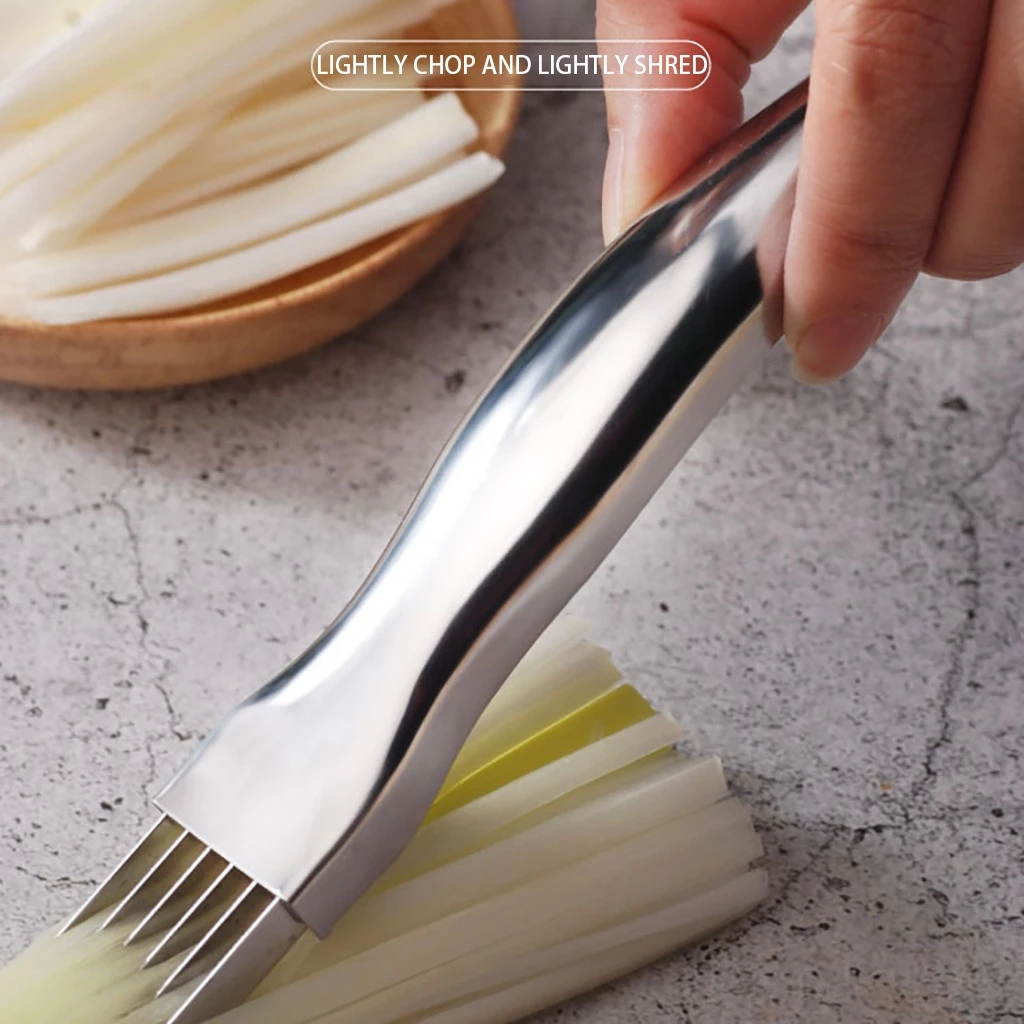 Onion Cutter Slicer Multi Chopper Scallion Kitchen Knife Shred Tools Slice Cutlery Cooking Tools CF-137