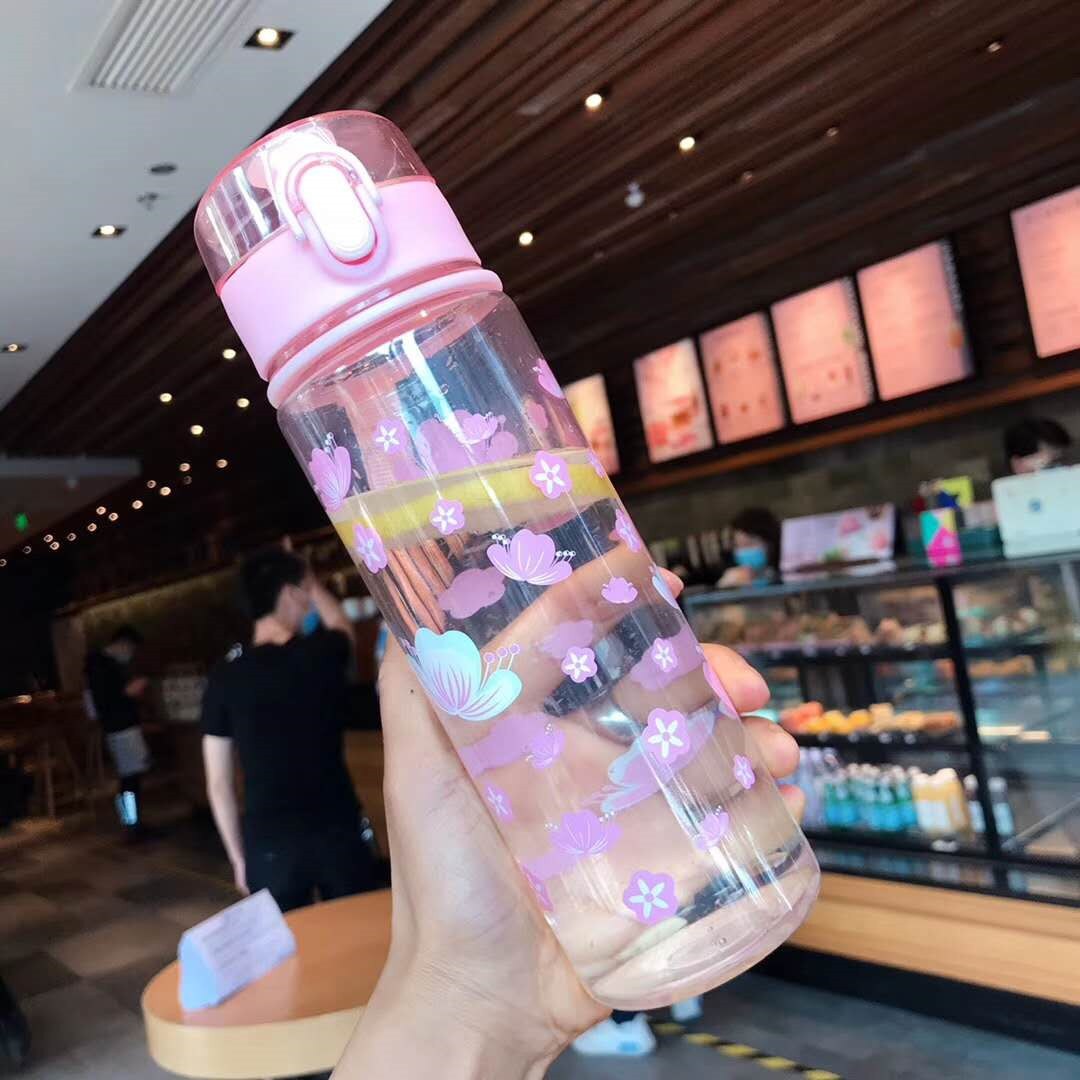 500ml rosa vattenflaska plast direkt dricka te mjölkflaska flicka skolvattenflaskor barn plastique sport cup