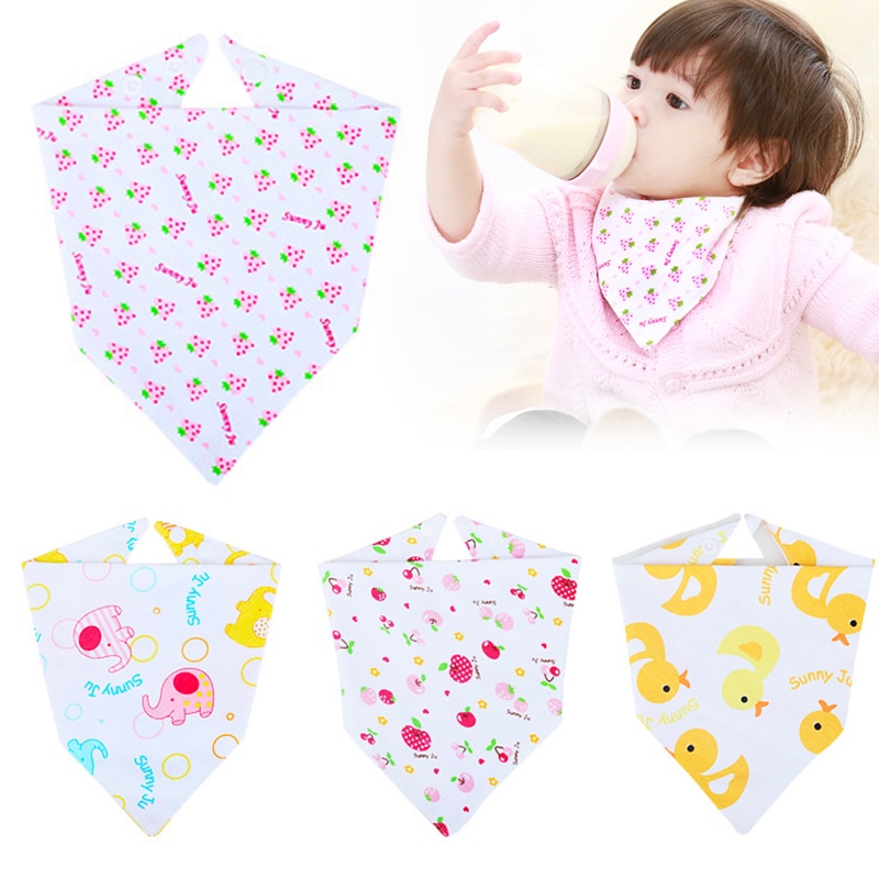Bavoir en coton doux pratique pour bébé | Saliva pour bébé, serviette triangulaire, drôle, de dessin animé à la , Non-toxique
