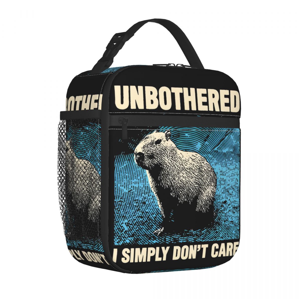 Don't Worry Be Capybara Insulated Lunch Bags Portable Reusable Cooler Bag Tote Lunch Box College Picnic Bento Pouch: Clear