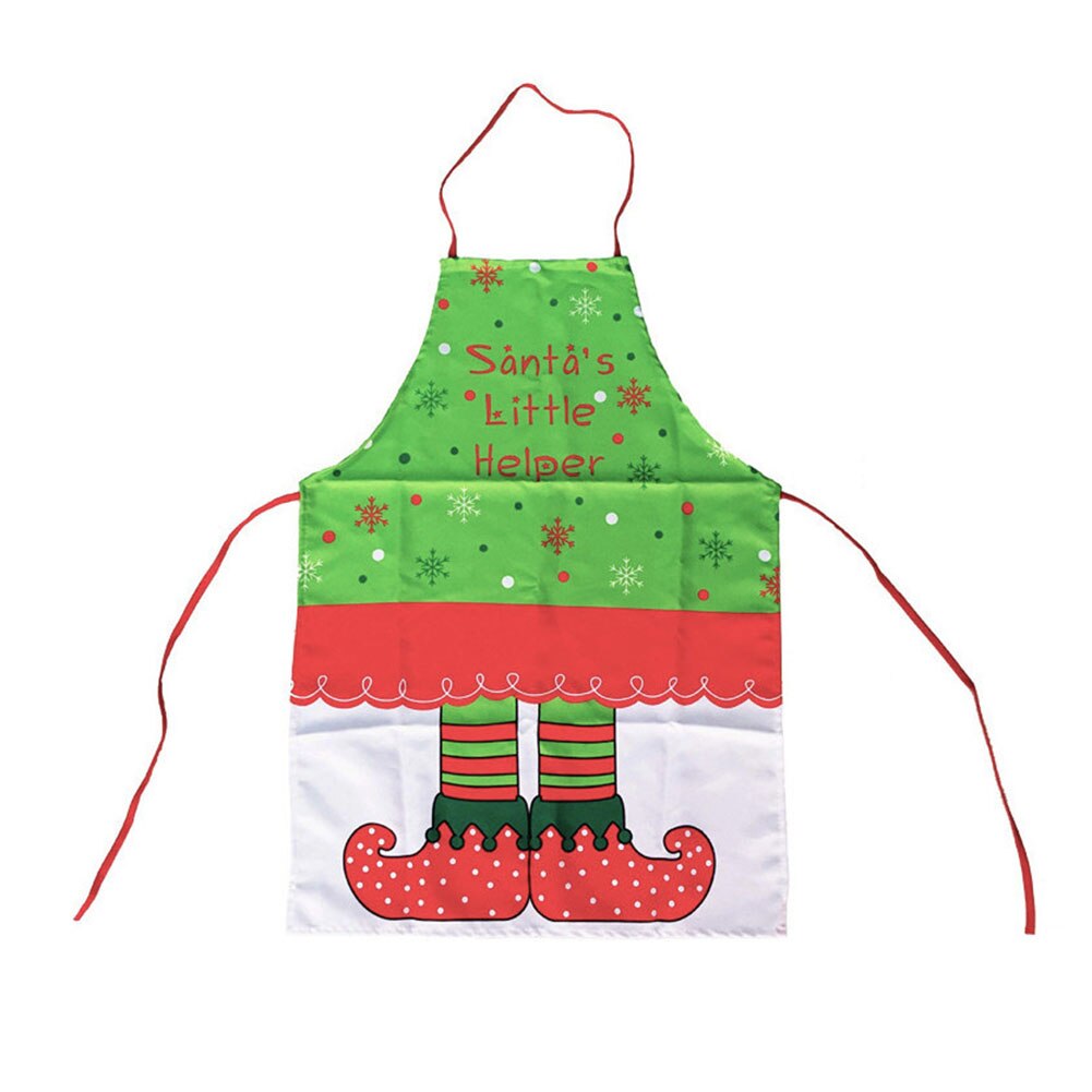 Feliz Navidad delantales niños adultos Santa Claus muñeco de nieve delantales de cocina la cena de para el hogar año suministros de repostería para Cocina: Amarillo claro