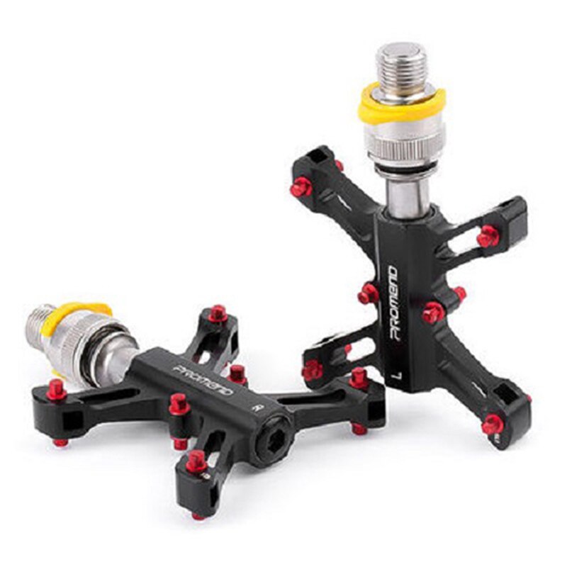 Promend PD-F57 Bicycle Pedals A Pair Of Palin Quick Release Pedals Folding Bike Riding Bearing Pedals MTB Flat Bike Pedals: Black