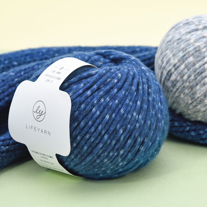 50g/ball medium thick hand woven wool yarn color dot pattern thick thread group handmade scarf thread