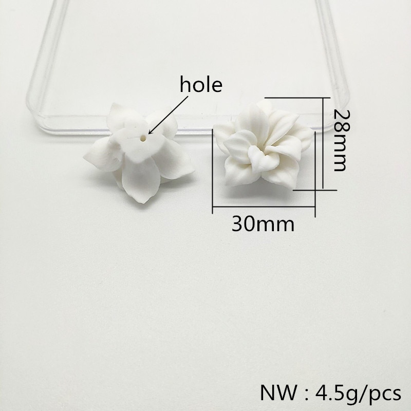 Nuovo arrivo! 28x30mm 50pz fondo Piatto di ceramica di Fiori per la Cerimonia Nuziale gioielli FAI DA TE tariffa Orecchini parti, gioielli Fatti a mano FAI DA TE
