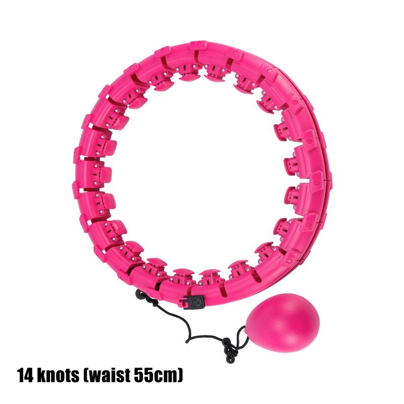 Never Falling Smart Sport Hoops Adult children's Weight loss Yoga Circle Thin Waist Abdominal Exercise Gym Fitness Equipment: Pink