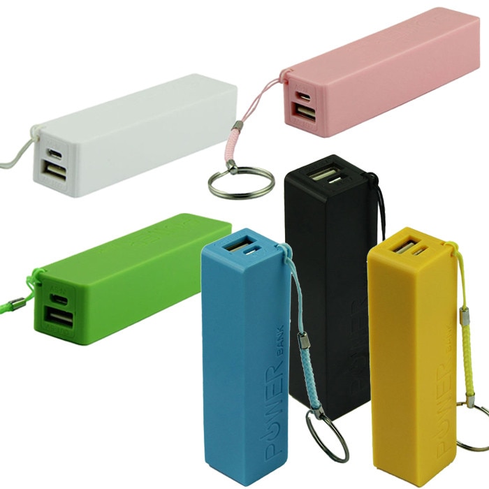 Portable Power Bank 18650 External Backup Battery Charger With Key Chain USB Charging Mobile Phones for Cell Phone