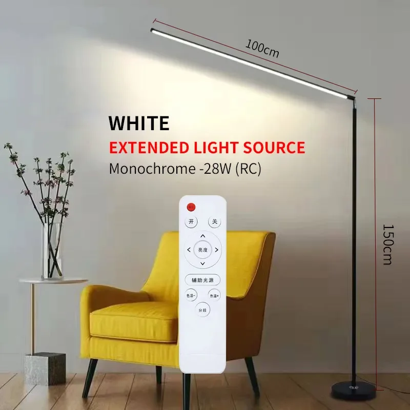 Justerbar led-gulvlampe til stue, stående leselampe, barnestudielampe, dimbar, dekorasjon for soverom og kontor: Beige / Bronse