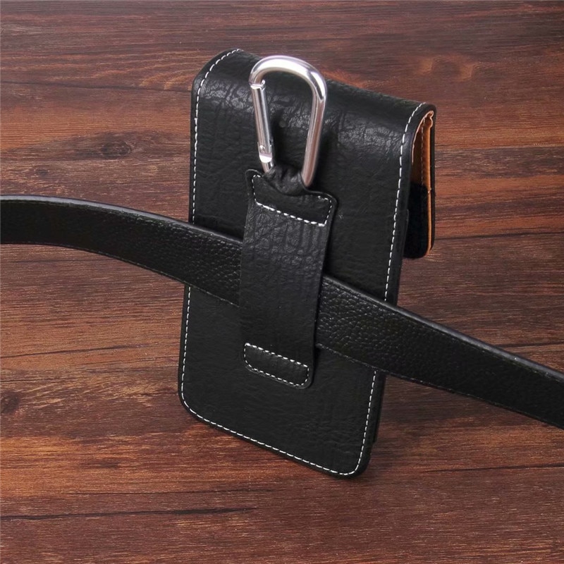 Funda de cuero Universal para teléfono móvil Paquete de cintura Clip de bolsillo para Motorola One Zoom Action Vision G7 Power E6 G6 e5 Plus jugar