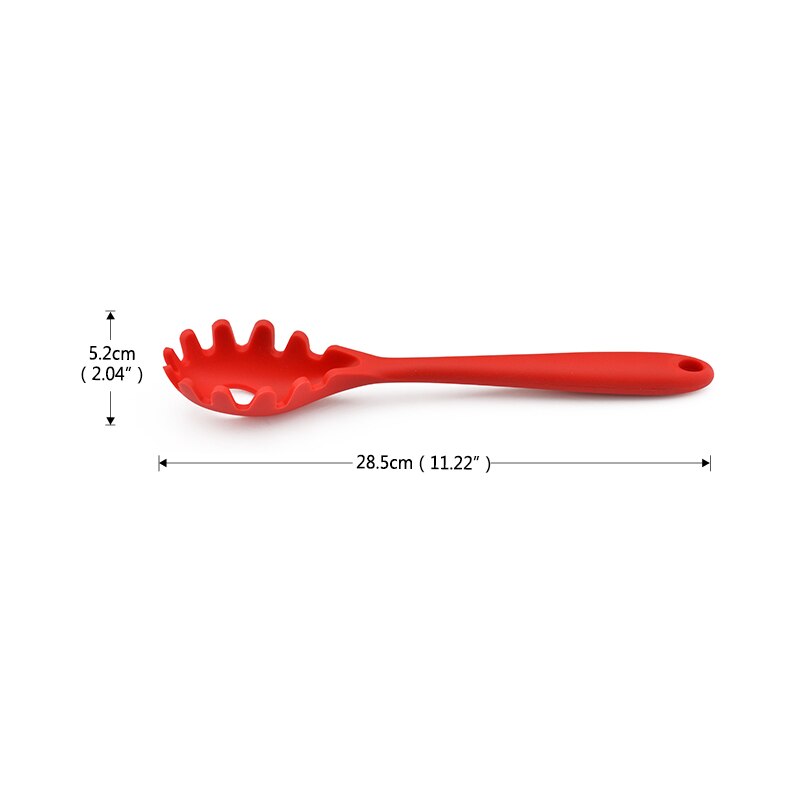 QueenTime Pasta Fork Server Silicone Spaghetti Spoon Heat Resistant Pastas Holder Noodles Spoons Kitchen Accessories
