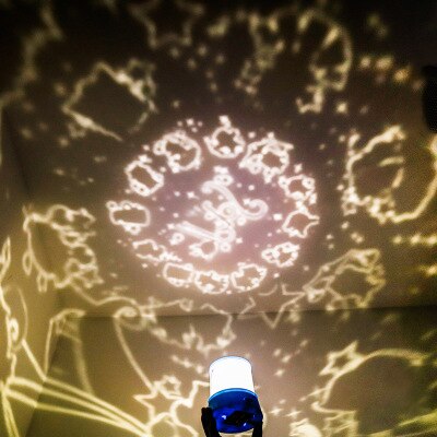 Proyector Led de estrellas del cielo para niños, juguete de dormitorio, Luna, estrella, Comodidad para dormir, luminoso, Chico, Gif: D