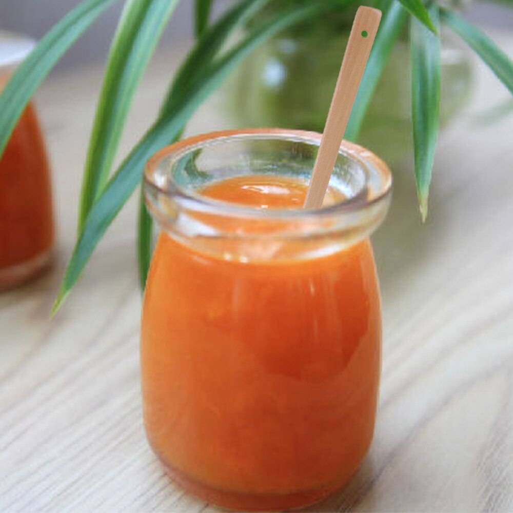 2pcs Long Handle Wooden Stirring Spoons Jam Spoon Kitchen Cooking Utensils