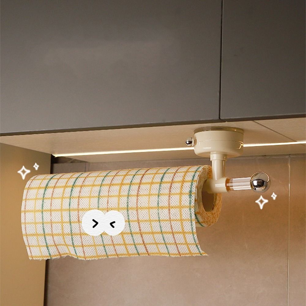 Soporte para papel de cocina con ventosa, montado en la pared, reutilizable, sin perforación, impermeable, ahorro de espacio, portarrollos montado en la pared