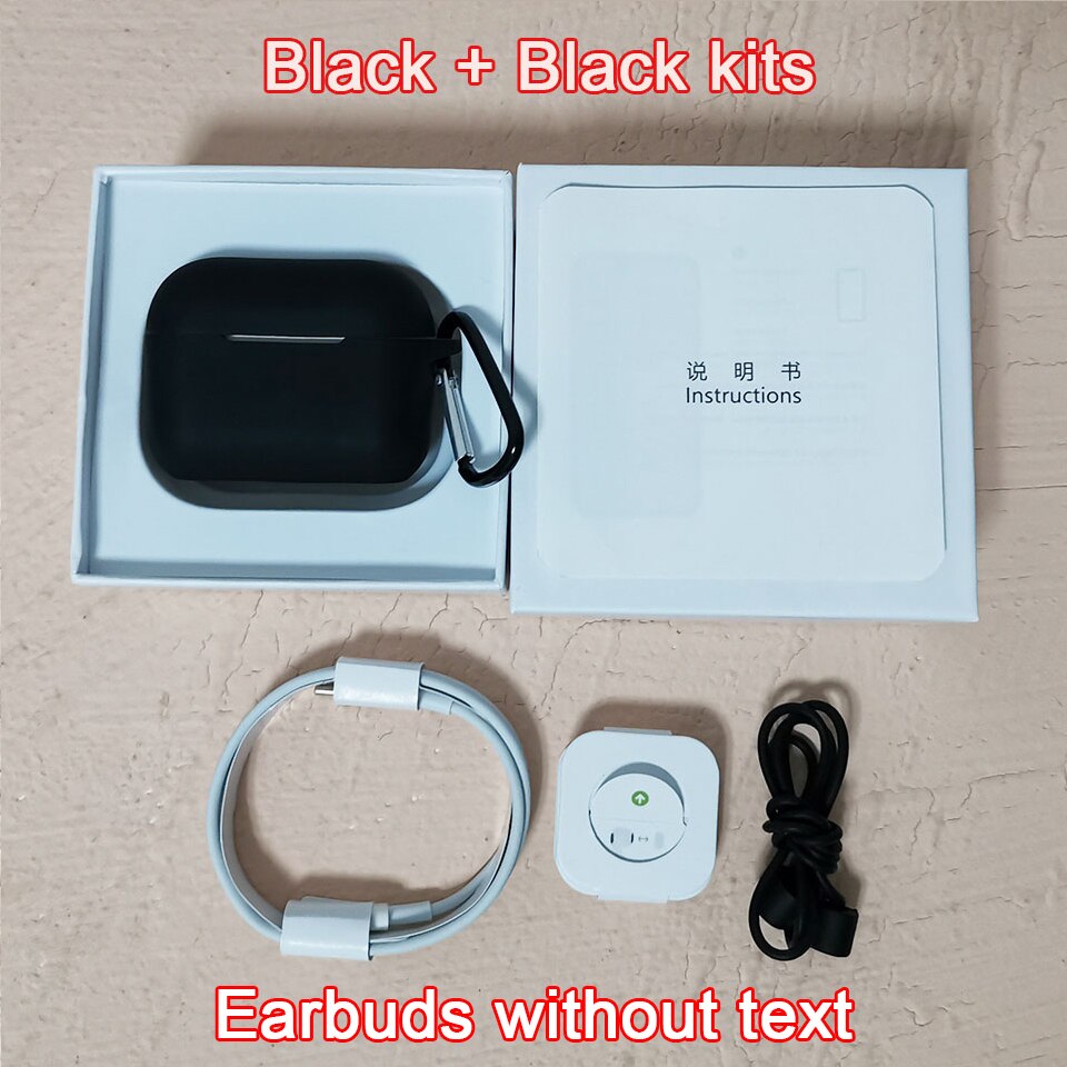 1:1 ANC i990000 Plus TWS Wirelesss Bluetooth Kopfhörer Noise cancelling & Transparenz Ohrhörer Super Bass PK i9000 i900000 Pro: Black black case