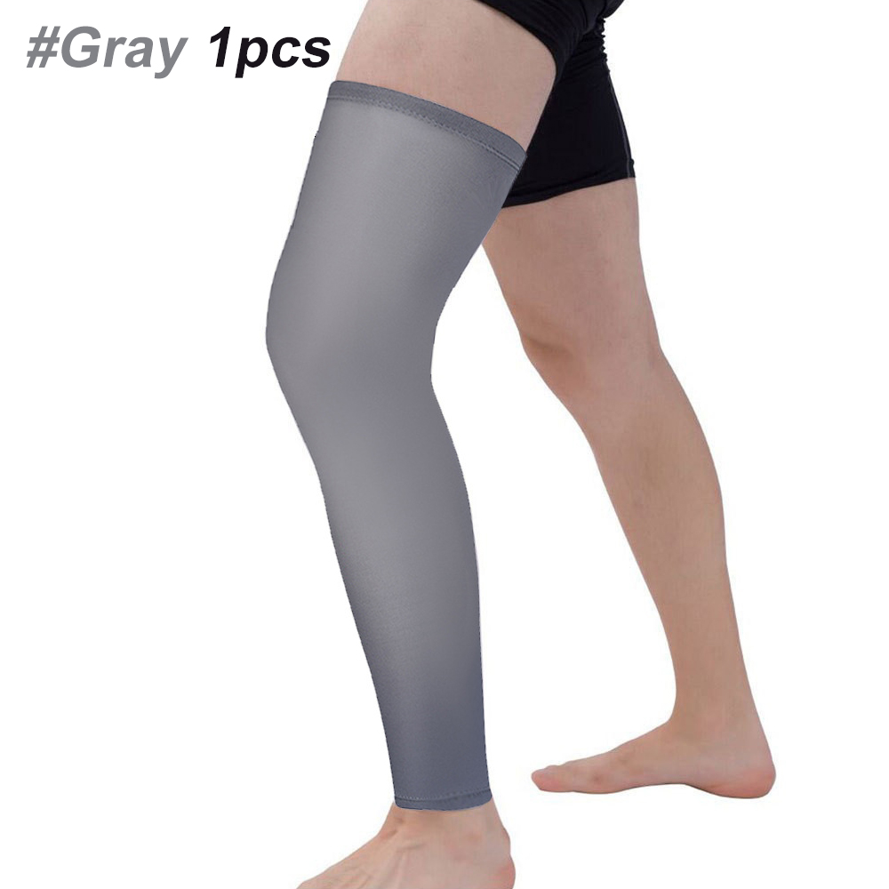 WEUPFLY 1 pz scaldamuscoli a compressione basket calcio calzini da ciclismo maniche al polpaccio UV scaldamuscoli da sole uomo donna: XXL / Beige