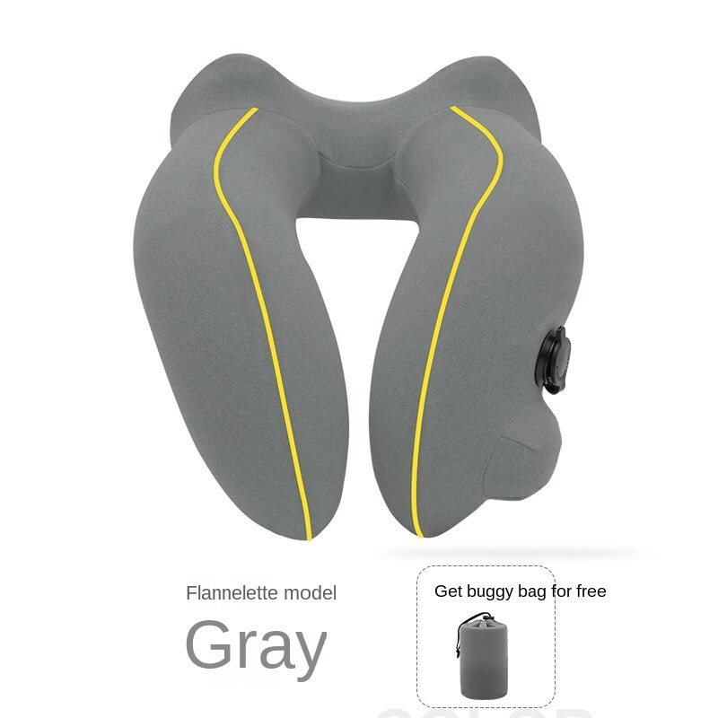 Outdoor Toeristische Vliegtuig Neksteun Kussens Klapstoel Zitkussen Pad Reizen Hoofdsteun: gray