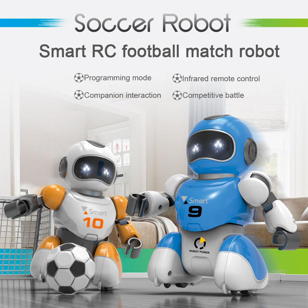 Smart usb opladning kæledyr smart robot rc fodbold robot legetøj smart fodboldkamp fjernbetjening robot legetøj til børn