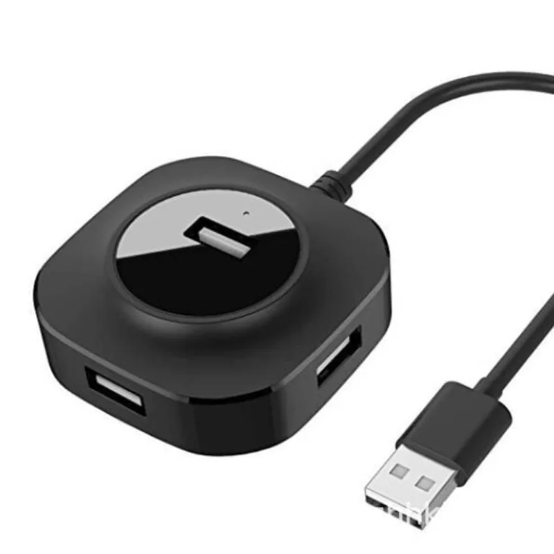 4 porter usb 2.0 hub kabellengde 20cm 480 mbps dataoverføring for pc bærbar pc mus tastatur harddisk flash-disk telefon: Default Title