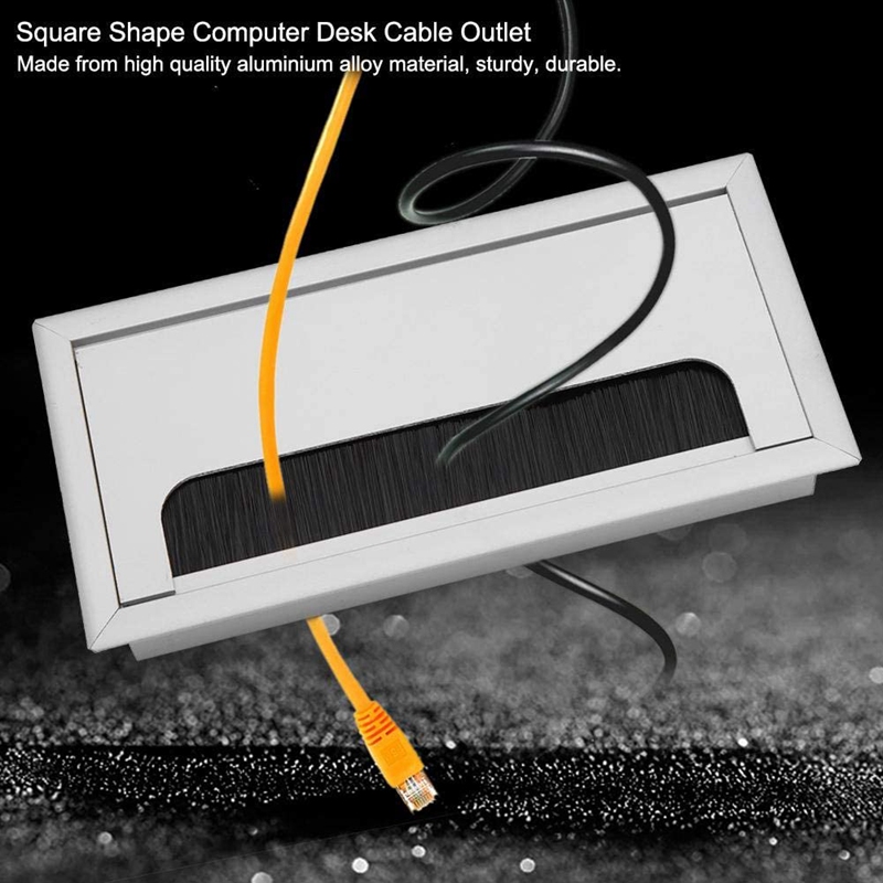 Retail Aluminum Alloy Wire Box Cable Channel Arrangement Box Used For Computer Desk Office Cable Organization And Management