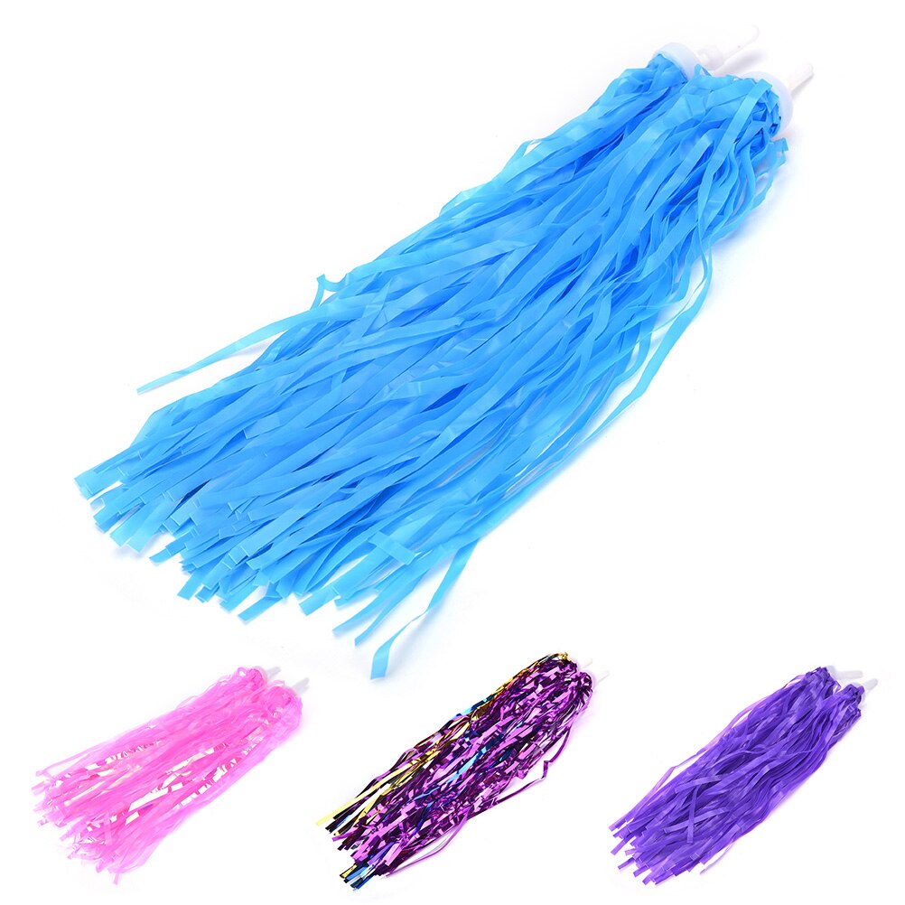 1 Pair Bicycle Handlebar Tassels Kids Scooter Tricycle Handlebar Tassels Bike Cycling Handle Grips Decoration PE Streamers