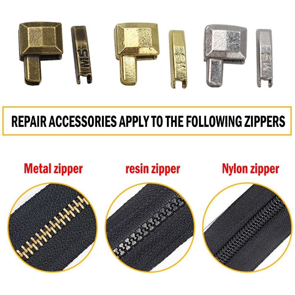 10 Sets Metalen Reparatie Rits Open Einde Rits Stopper Open End Naaien Accessoires Rits M5T9 Diy Voor Kleding