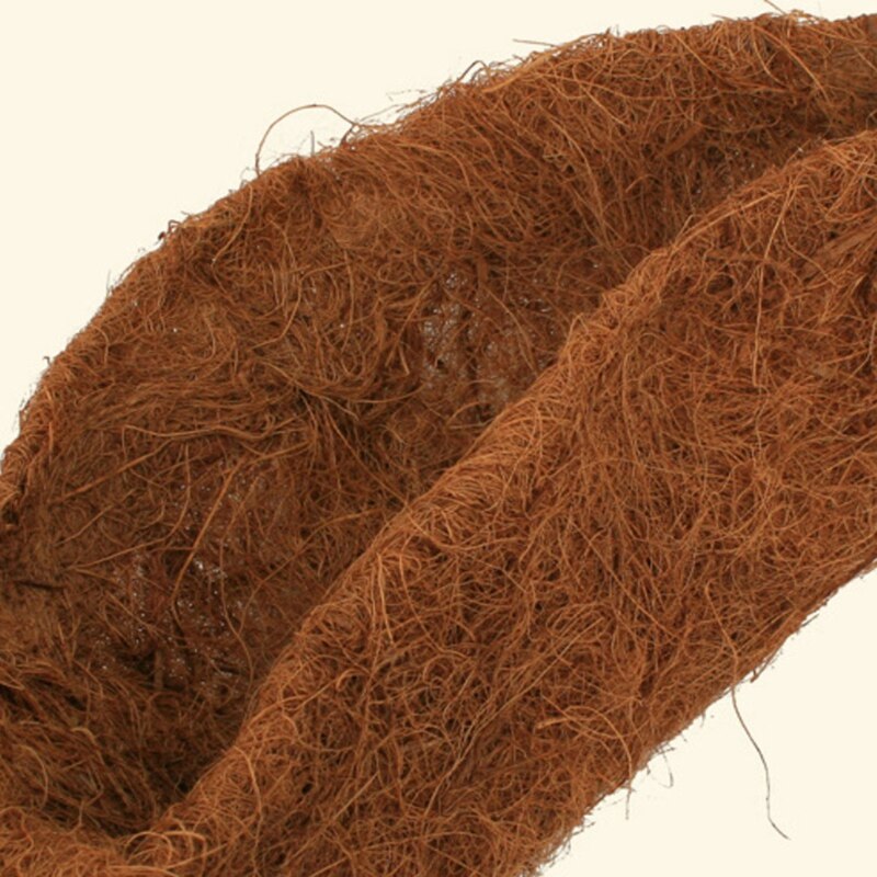 Half Round Planter Basket Wall Hanging Planting Pot Outdoor Coconut Garden Decor