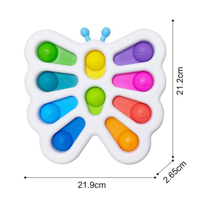 Fidget Toy Educational Sensory Toys Infant Early Education Intelligence Development Fidget Stress Reliever: 10 finger butterfly
