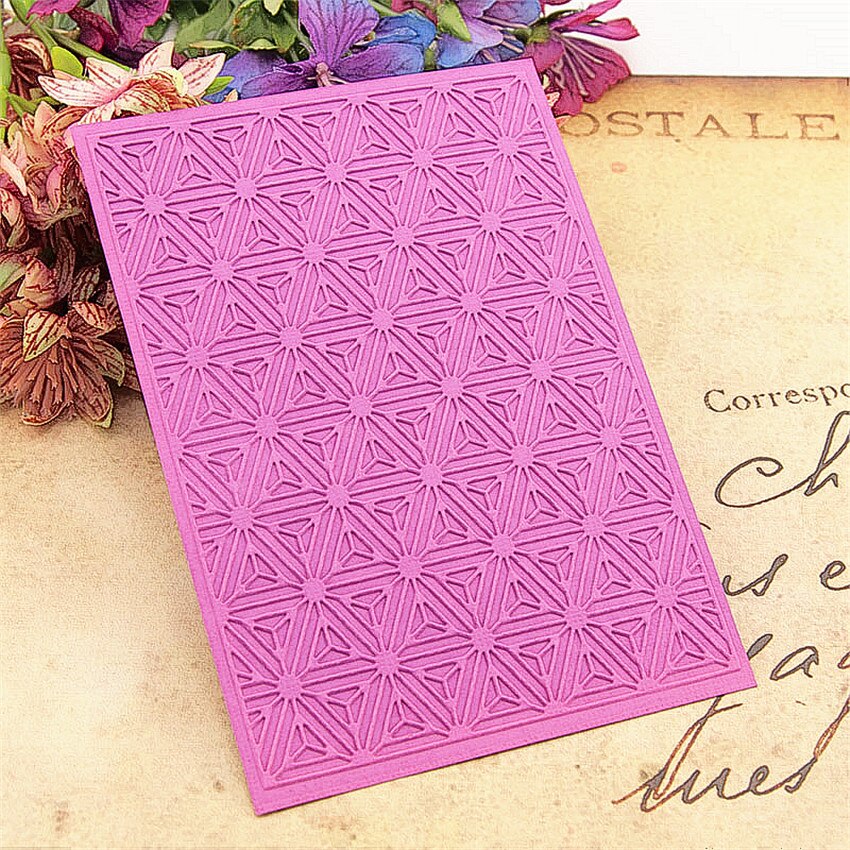 10.5x14.8cm pattern pattern folders Plastic bump Scrapbooking DIY Template Fondant indentation Cake Photo Album Card Make