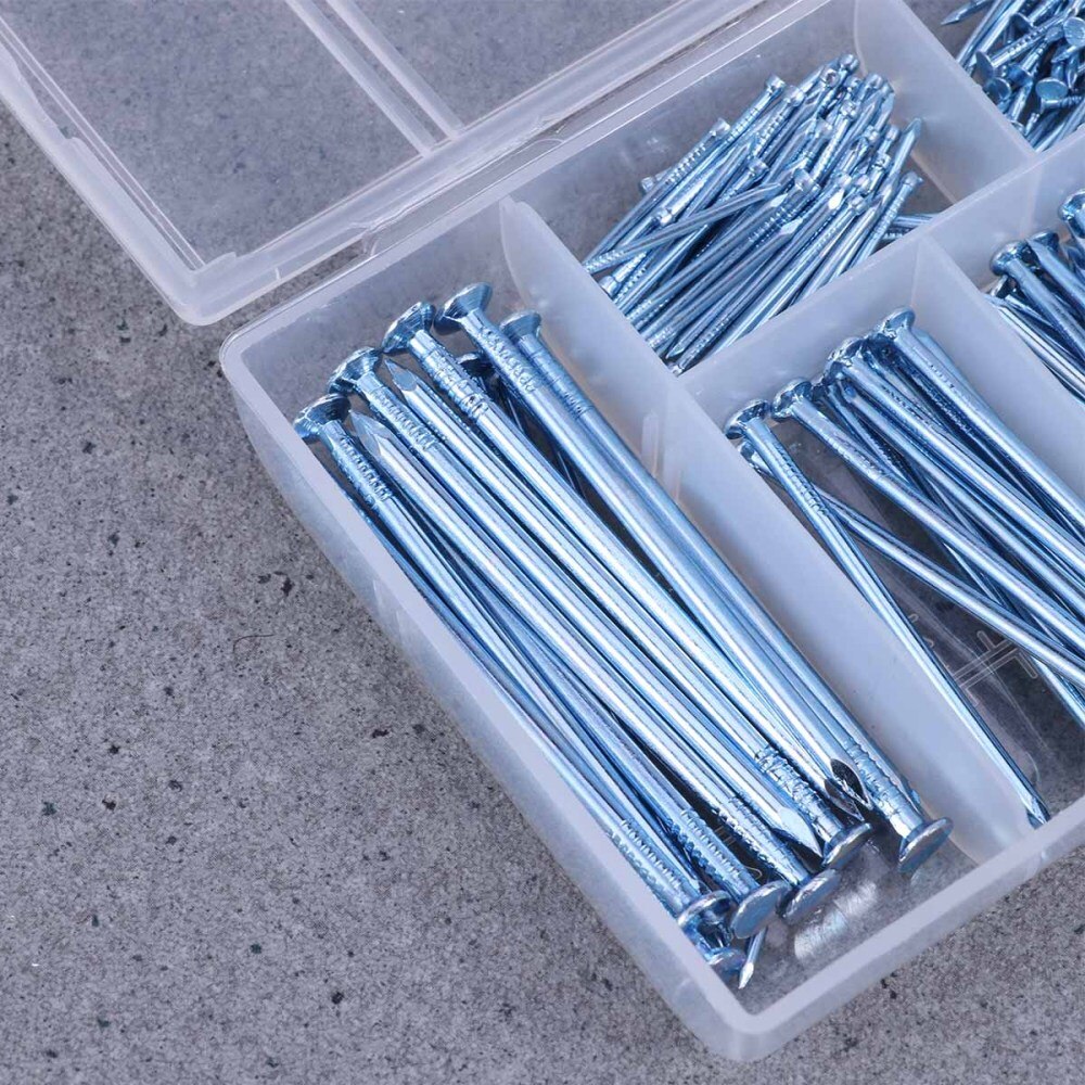 280 PCS Assortment Nails Brad Nails Picture Hanging Nails (Silver)