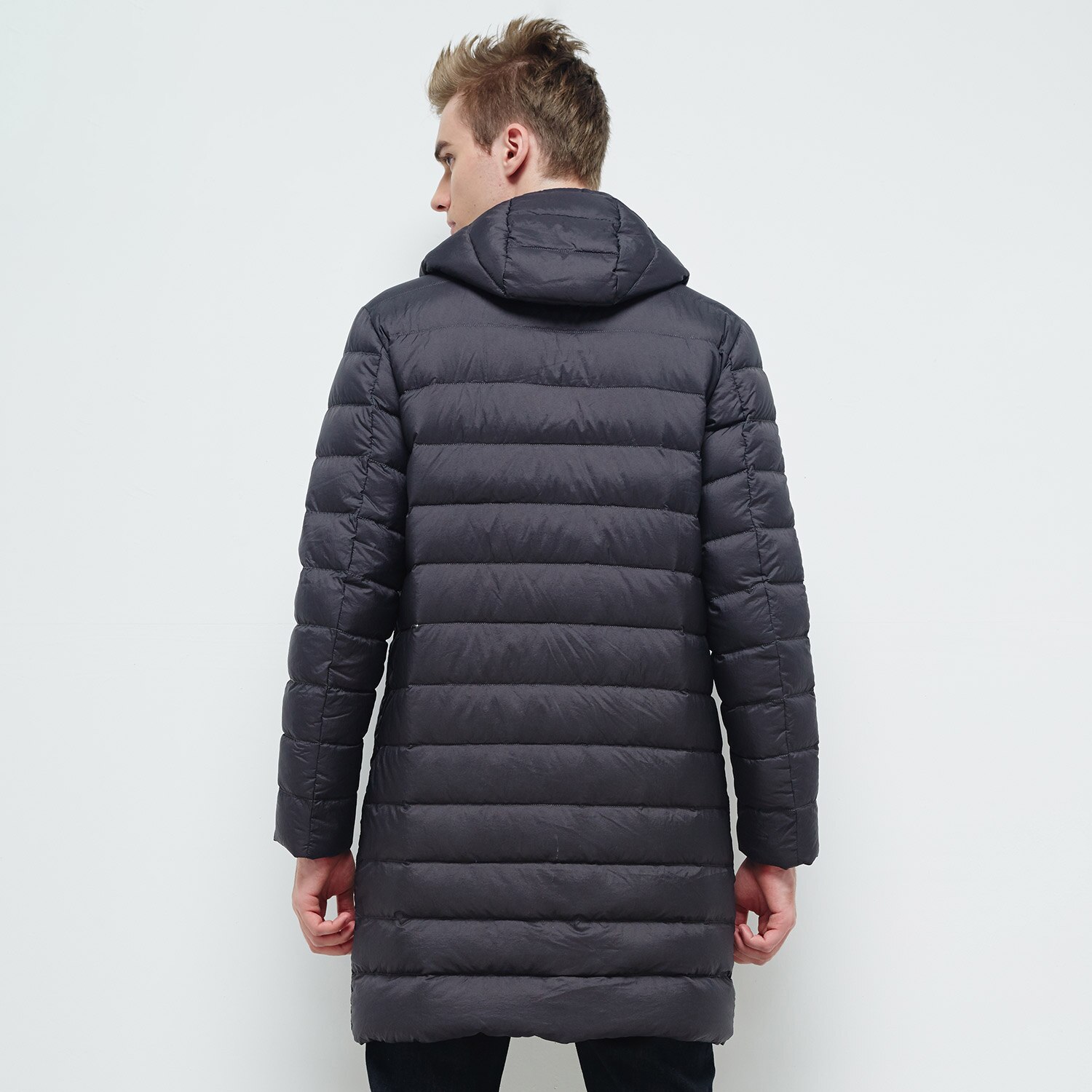 BOSIDENG-chaqueta con capucha de invierno para hombre, abrigo largo de plumas, prendas de vestir finas y cálidas, color negro, B1601043