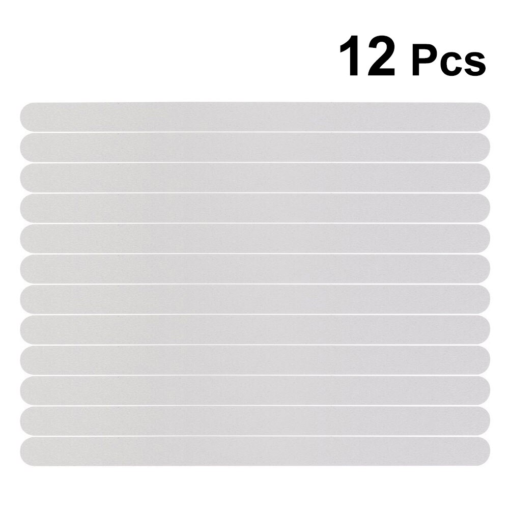 6/12/24/36 Pcs Anti Slip Bad Grip Stickers Antislip Douche Strips Vloeren Veiligheid Tape Mat Pad 38X2 Cm Non Slip Strips Stickers: 12 pcs