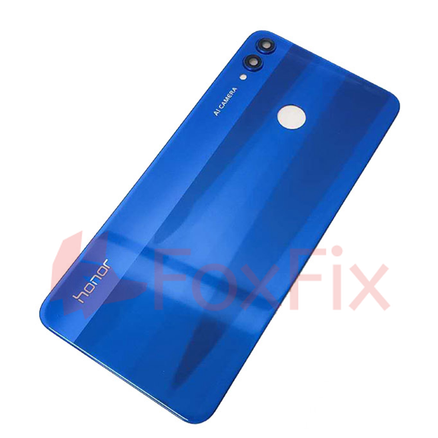 For Huawei Honor 8X Back Glass Battery Cover Panel Rear Door Housing Case Honor 8X Battery Cover With Camera Lens JSN-L21