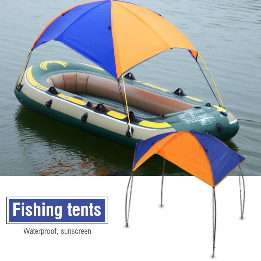 Bateau de pêche en plein air abri soleil Camping randonnée canotage ombre tente couverture imperméable bateau à rames auvent couverture UV Protection tente