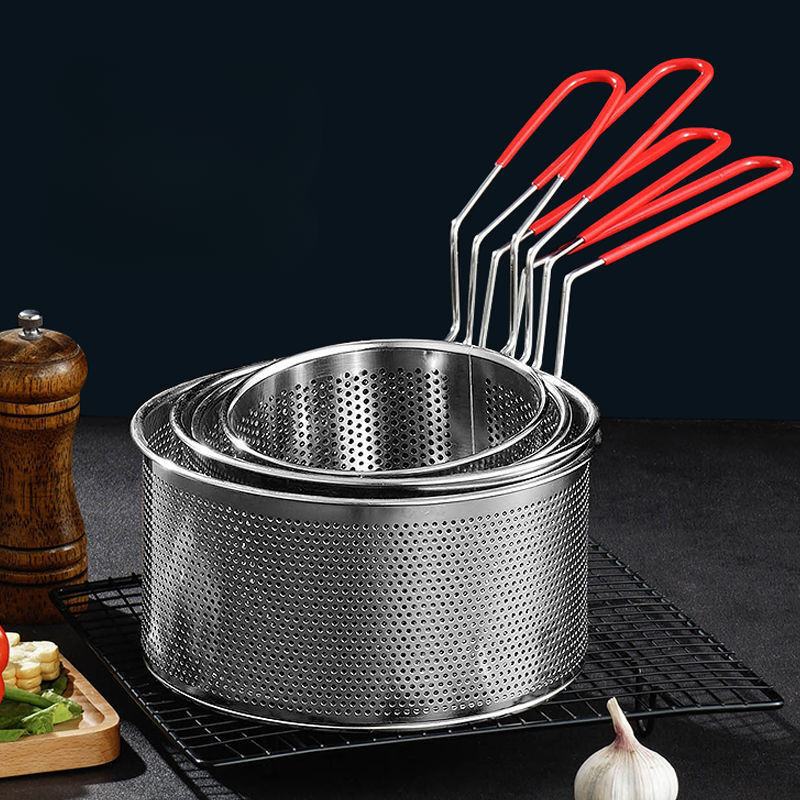 Filtre à cuillère à pâtes panier à frire résidus d'huile passoire légumes chips de pommes de terre françaises anneaux d'oignon ailes de poulet Snack frit