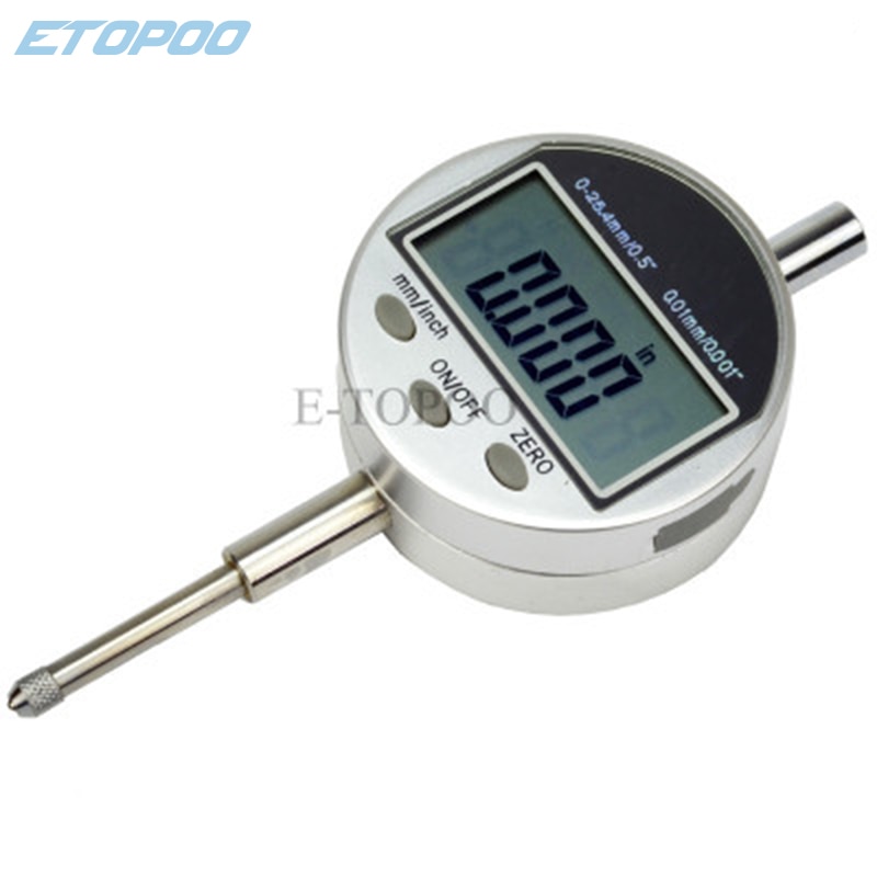 0-12.7mm/0.5" 0-25.4mm/1" Gauge Digital Dial indicator digital indicator micrometer 0.01mm/0.0005" use 3V battery Precision Tool