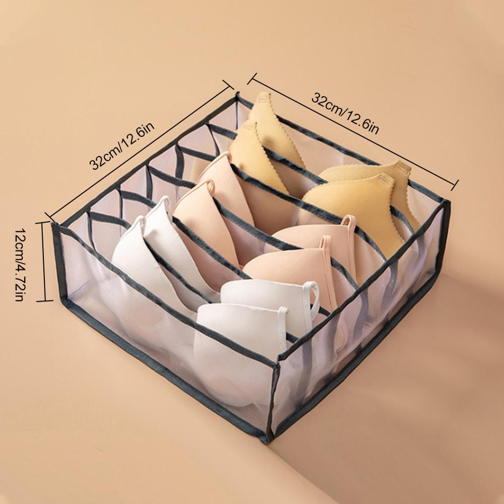 Drawer Organizer Divider Underwear Women's Socks Artifact Cloth Art Drawer Type Separated Household Compartmental Box Dropshippi: Light Grey